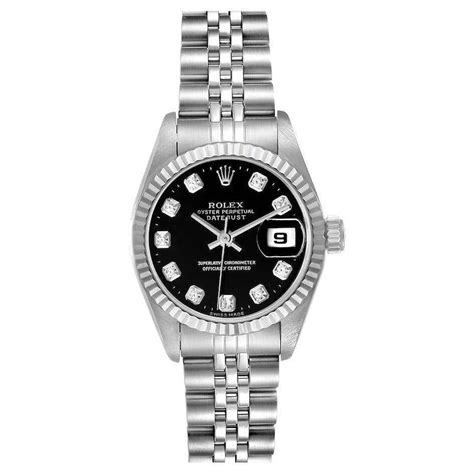 womens rolex with black face|Rolex woman watches.